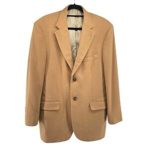 Stafford Men’s Tan Wool Camel Hair Single Breasted Sport Coat Blazer 44